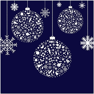Snowflake Christmas ornaments.